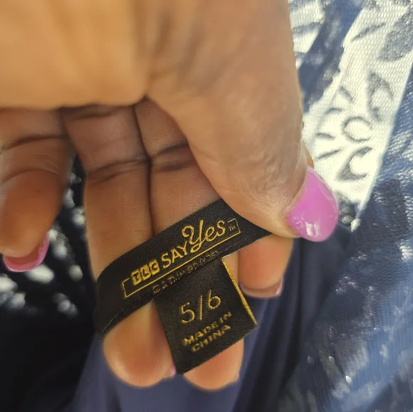 $279 Say Yes To The Dress Juniors' Glitter Mesh Corset Gown Sz 5/6 Glam Prom NWT